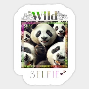 Panda Bear Wild Nature Funny Happy Humor Photo Selfie Sticker